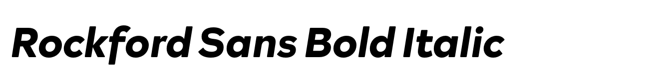 Rockford Sans Bold Italic